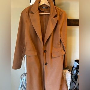 Lapel Collar Flap Detail Overcoat